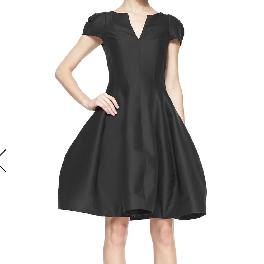 Halston Heritage Used size 0 Black Tulip Dress.